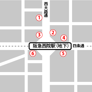 阪急京都線 西院駅から