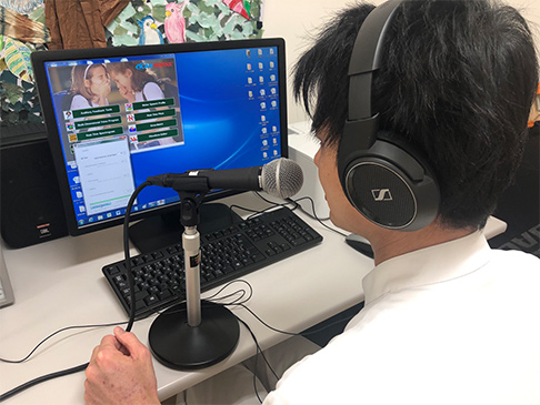 図9 DAFの装置を用いて訓練をしている様子